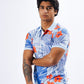 Floral Print Polo