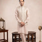 Coffee Beige Arrow Embroidered Waistcoat - Men