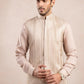 Coffee Beige Arrow Embroidered Waistcoat - Men