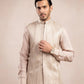 Coffee Beige Arrow Embroidered Waistcoat - Men