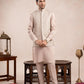 Coffee Beige Square Embroidered Waistcoat - Men
