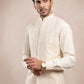 Bosky White Falling Embroidered Waistcoat - Men