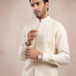 Bosky White Falling Embroidered Waistcoat - Men