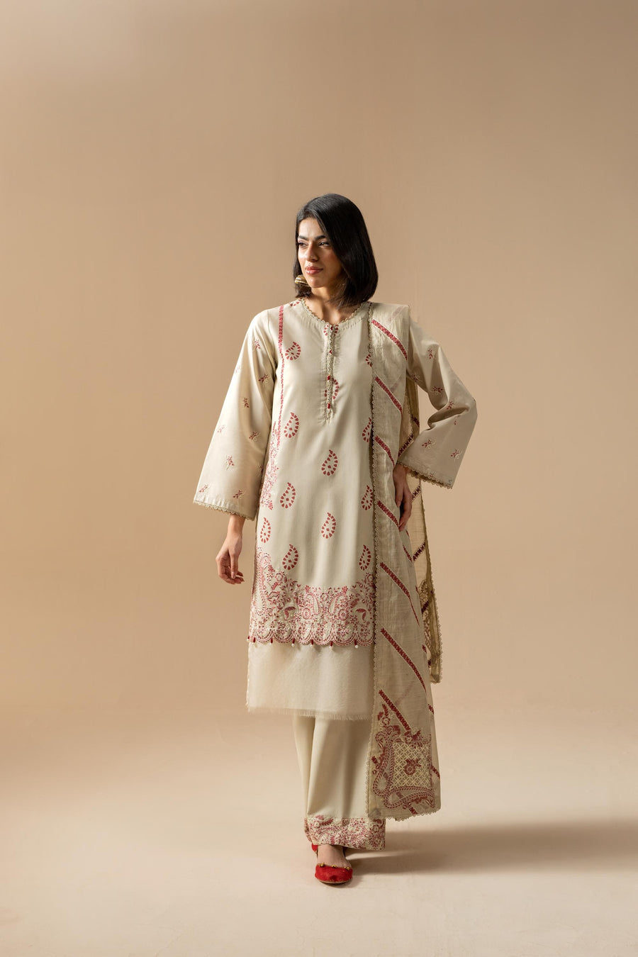 3 Piece - Embroidered Lawn Suit (Unstitched)
