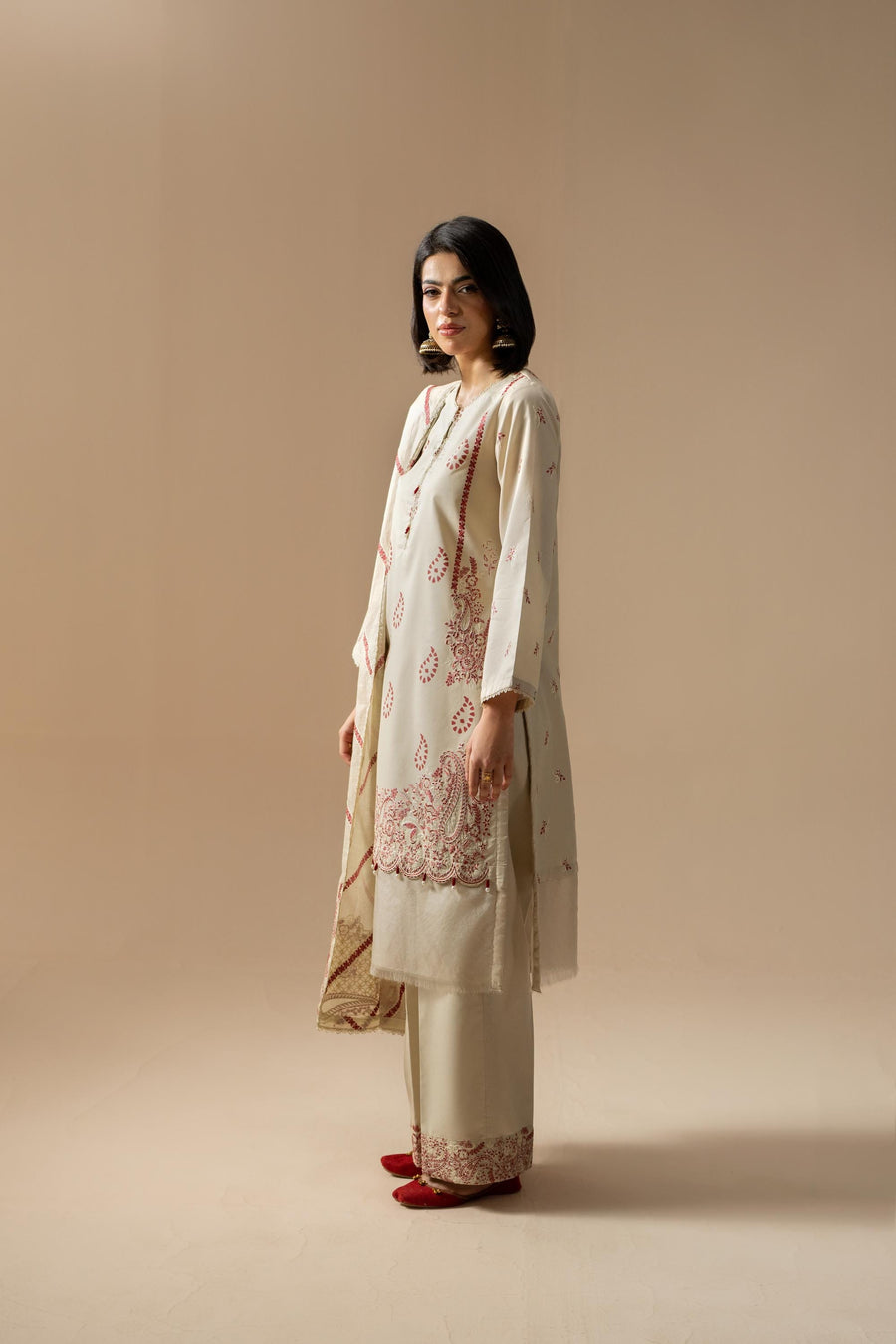 3 Piece - Embroidered Lawn Suit (Unstitched)