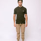 MANDARIN COLLAR BUTTON DOWN SHIRT