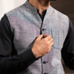 Self Textured Waistcoat