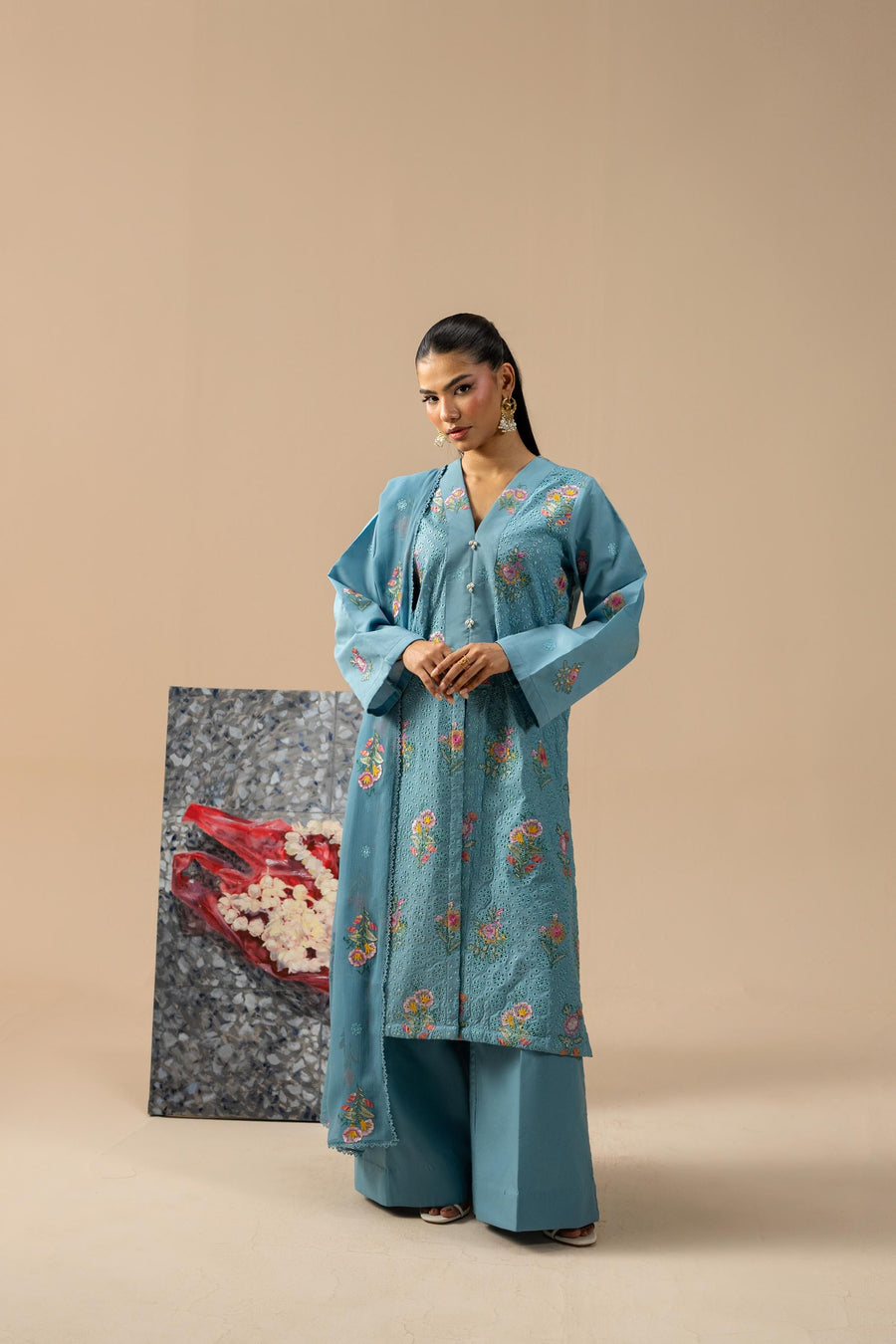 3 Piece - Embroidered Lawn Suit (Unstitched)