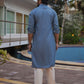Inweave Blue Kurta Pajama For Men