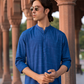 Slim Fit Cotton Jacquard Kurta