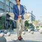 Blue Casual Coat
