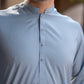 Men's Premium Ban-Embroidered Kameez Shalwar - Sky Blue / Classic Fit.