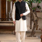 Premium Black Suiting Waistcoat Men's with  two side bone pockets and one welt chest pocket - Classic Fit Mandarin style