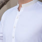 Men's Premium Ban-Embroidered Kameez Shalwar - Classic White / Classic Fit.