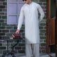 Modern Men's Ash Grey Shalwar Kameez – Elegant Eastern Wear