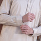 Men's Beige Shalwar Kameez - Cotton