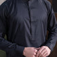 Premium Cotton Men’s Suit in Graphite Black