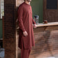 Maroon Ban Plain - Kameez Shalwar - Men