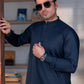 Elegant Navy Blue Stitched Kameez Shalwar for Formal & Festive Events