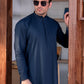 Elegant Navy Blue Stitched Kameez Shalwar for Formal & Festive Events