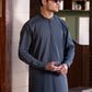 Grey Stitched Kameez Shalwar for Men - Modern Eastern Formal Wear
