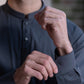 Grey Stitched Kameez Shalwar for Men - Modern Eastern Formal Wear