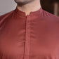 Men's Rust Stitched Shalwar Kameez for Summer