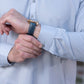 Light Blue Men’s Designer Shalwar Kameez with Minimalist Stitched Ban