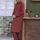 Maroon Collar Plain - Kameez Shalwar - Men
