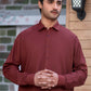 Maroon Collar Plain - Kameez Shalwar - Men