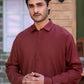 Maroon Collar Plain - Kameez Shalwar - Men
