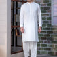 Elegant White Designer Shalwar Kameez With Minimalist Stitched