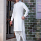 Elegant White Designer Shalwar Kameez With Minimalist Stitched