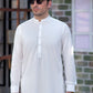 Elegant White Designer Shalwar Kameez With Minimalist Stitched