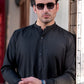 Black Ban Plain - Kameez Shalwar - Men