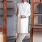 Cream Booski Ban Plain - kameez Shalwar - Men