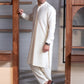 Cream Booski Ban Plain - kameez Shalwar - Men