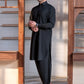 Black Collar Plain - Kameez Shalwar - Men