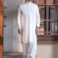 Off White Collar  - Kameez Shalwar - Men