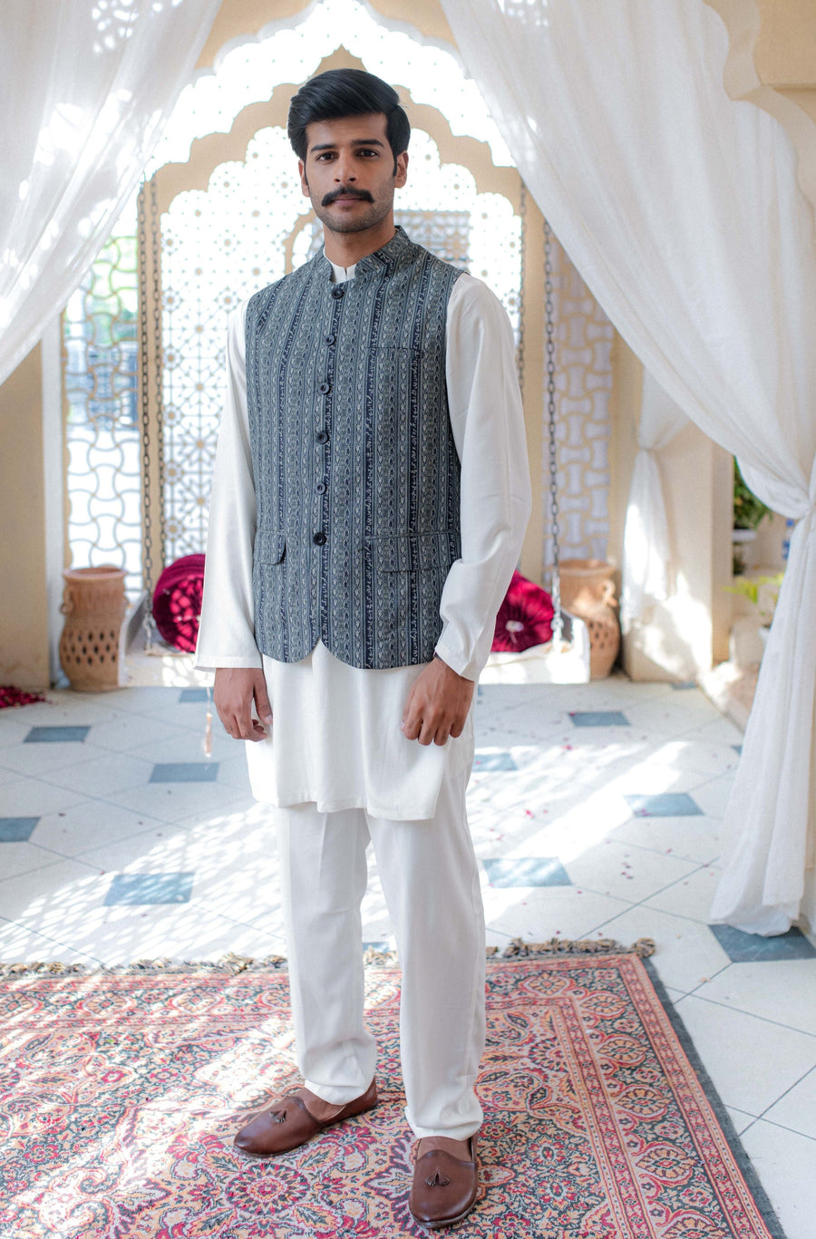 Kaavish Vasket - Teal & Blue