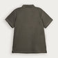 Deep Olive Mesh Thermal Knit Polo - Smart Fit - Men