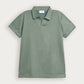 Sea Green Interlock Johnny Collar Polo - Smart Fit - Men