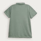 Sea Green Interlock Johnny Collar Polo - Smart Fit - Men