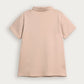 Tea Pink Interlock Johnny Collar Polo - Smart Fit - Men