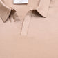 Tea Pink Interlock Johnny Collar Polo - Smart Fit - Men
