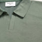 Sea Green Interlock Johnny Collar Polo - Smart Fit - Men
