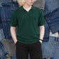 Emerald Green Knitted Polo Men