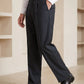 Black Imported Straight Fit Gurkha Pant (FDT-445)