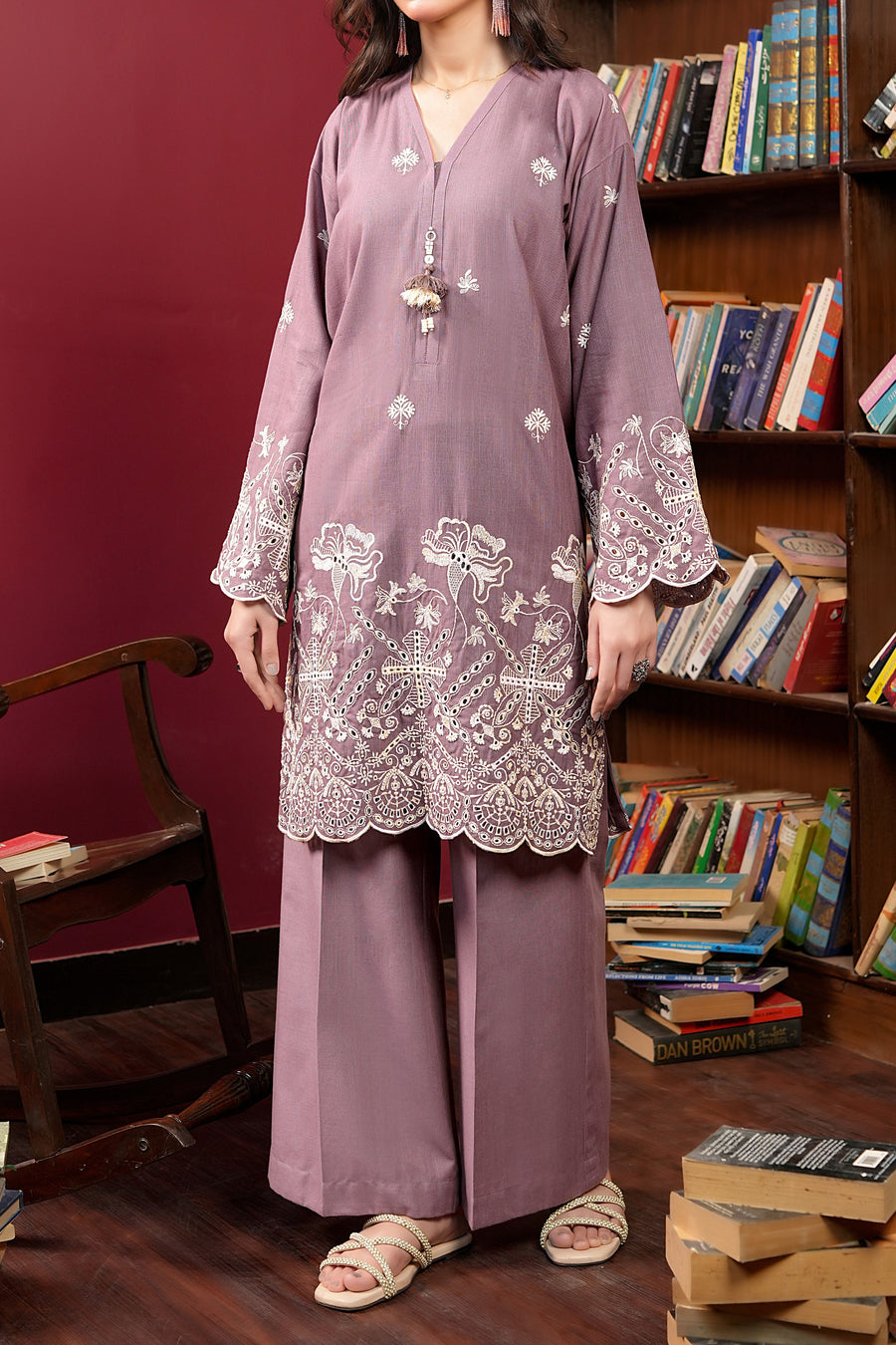 Stitched 2Pc - Embroidered Khaddar - NPWKDS2005