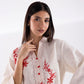 Stitched Embroidered Khaddar Shirt + Shalwar